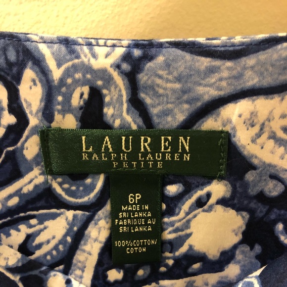 Lauren Ralph Lauren Blue Paisley Skirt - Picture 6 of 7